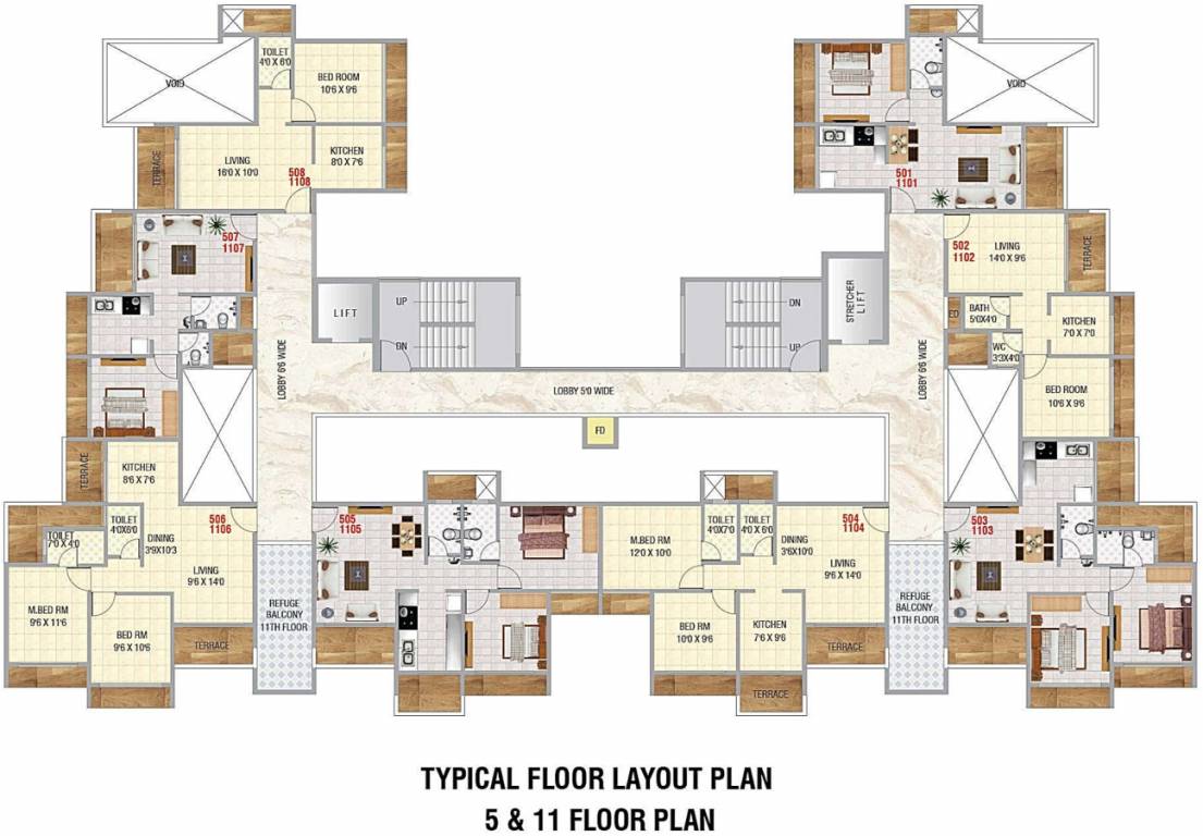  universal Universal Cluster Plan for 5th Floor