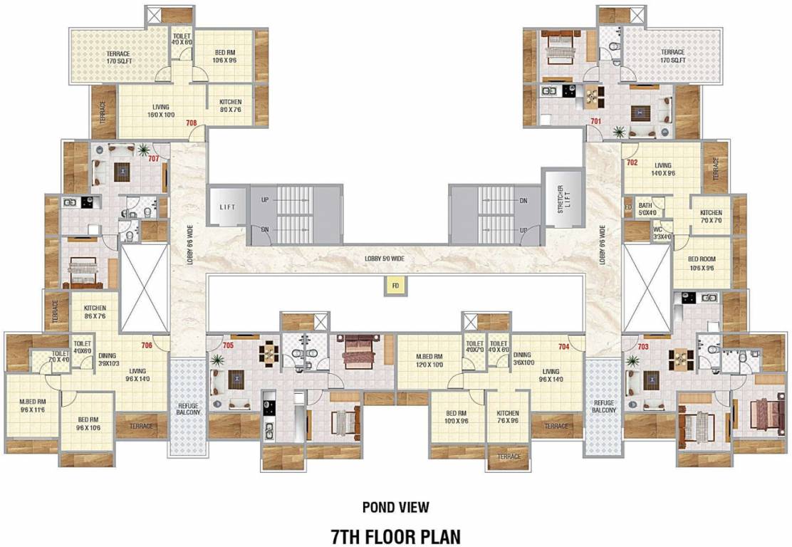  universal Universal Cluster Plan for 7th Floor