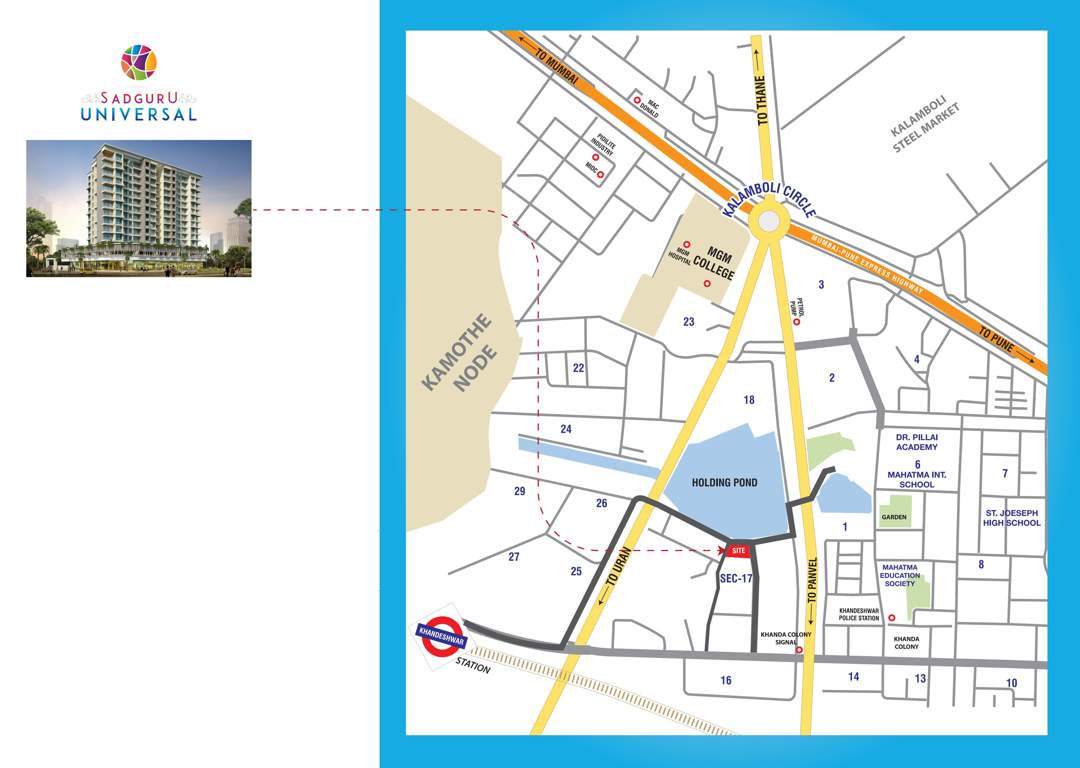  universal Images for Location Plan of Sadguru Universal