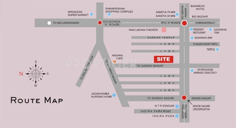 Sai Sree Developers HIMA SAI Hights Location Plan