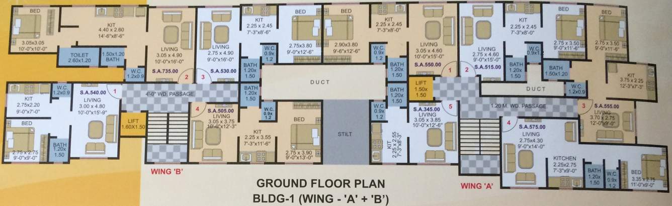  shubham paradise abcdef wing Images for Cluster Plan of Gauri Vinayak Shubham Paradise ABCDEF Wing