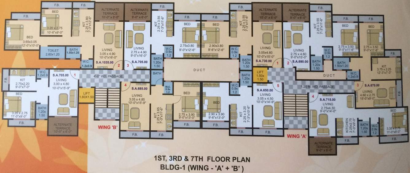  shubham paradise abcdef wing Images for Cluster Plan of Gauri Vinayak Shubham Paradise ABCDEF Wing
