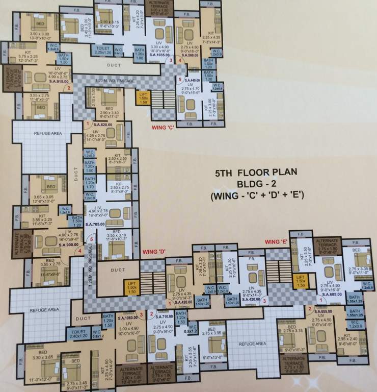  shubham paradise abcdef wing Images for Cluster Plan of Gauri Vinayak Shubham Paradise ABCDEF Wing