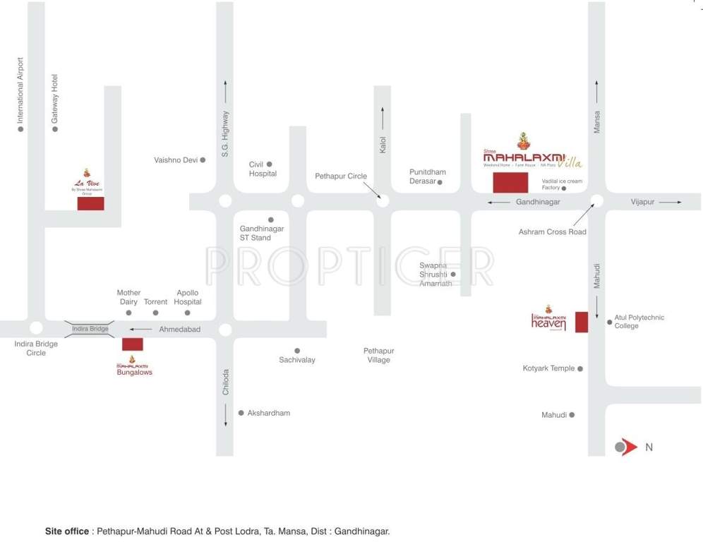 Mahavir Infraspace Shree Mahalaxmi Villa Location Plan