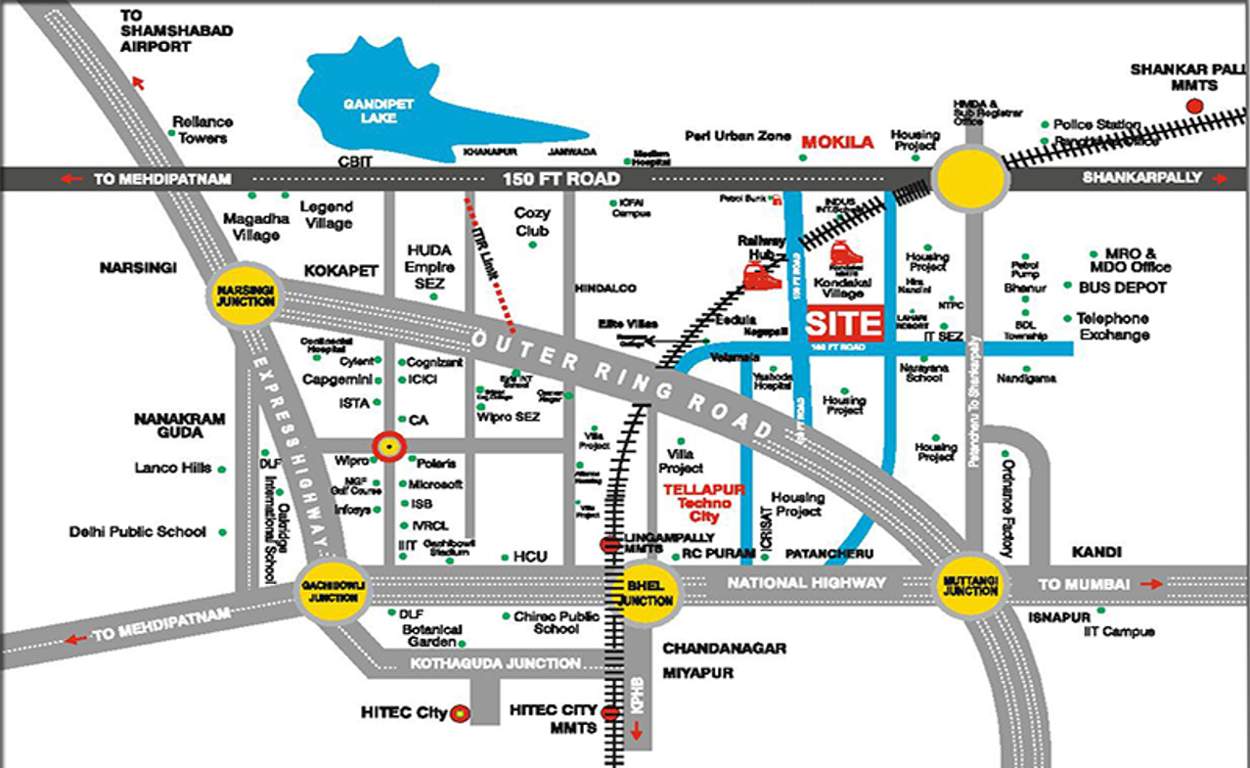gachibowli paradise Images for Location Plan of SRR Gachibowli Paradise