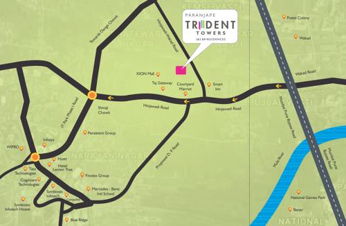  trident-towers Images for Location Plan of Paranjape Trident Towers