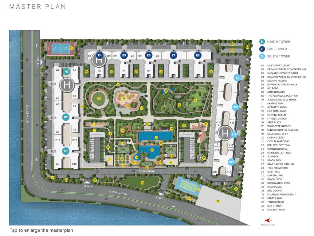  puravankara marina one Master Plan