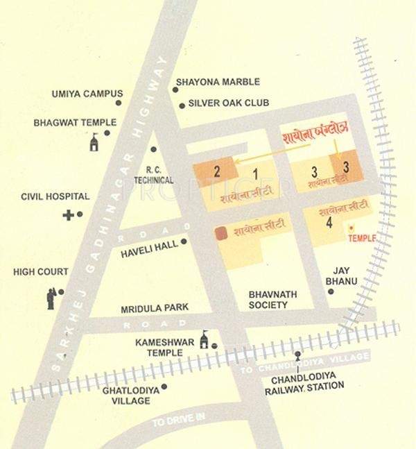 Images for Location Plan of Shayona Land Corporation Twin Bungalows
