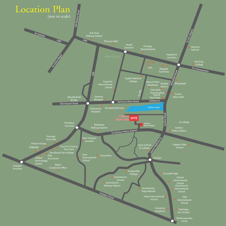  silver bells Images for Location Plan of Vaishno Silver Bells