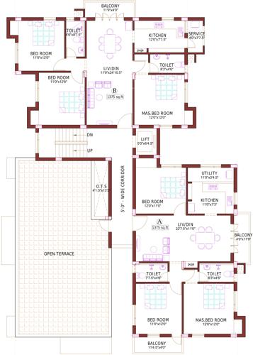  swastik-square Swastik Square Cluster Plan from 1st to 2nd Floor