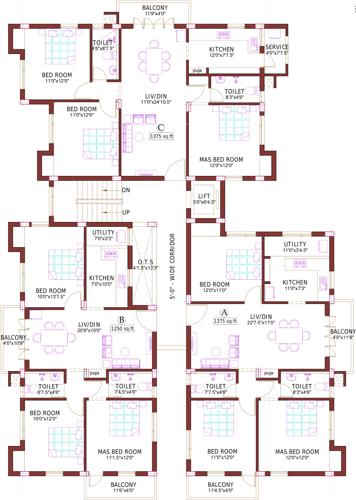  swastik-square Swastik Square Cluster Plan from 1st to 3rd Floor