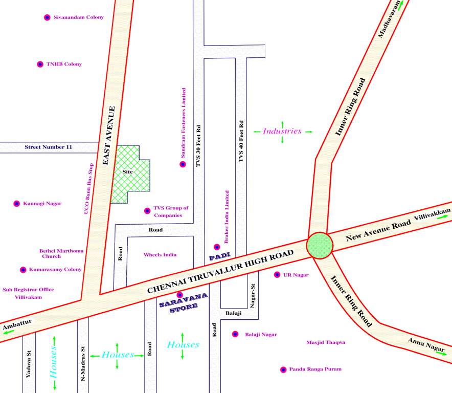  swastik square Location Plan