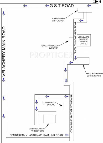 VijaySaras Builders Manthralayam Location Plan