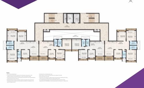  eminence Bhagwati Eminence Cluster Plan from 4th to 22th Floor