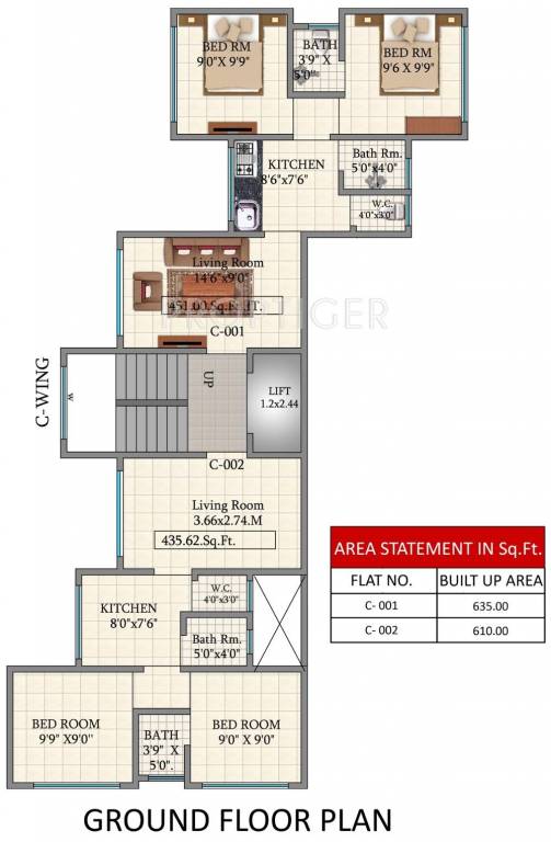 Images for Cluster Plan of GK Hill View Residency