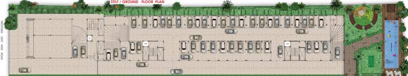 pr-green-view Images for Cluster Plan of SV Builders And Developers Hyderabad PR Green View