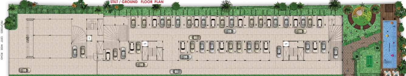  pr green view Images for Cluster Plan of SV Builders And Developers Hyderabad PR Green View