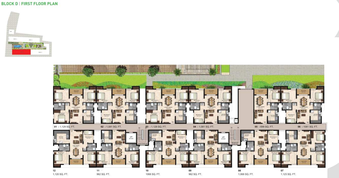 tcp altura Block D Cluster Plan for 1st Floor