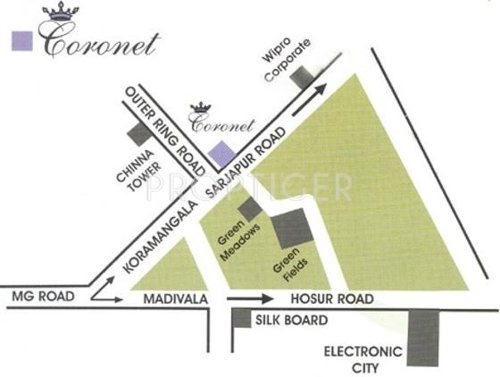 Apna Sapna Coronet Apartments Location Plan
