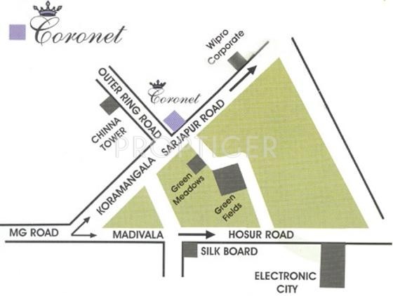 Apna Sapna Coronet Apartments Location Plan