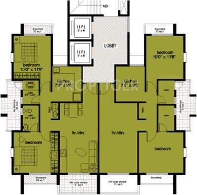  heights i Tower 1 Cluster Plan