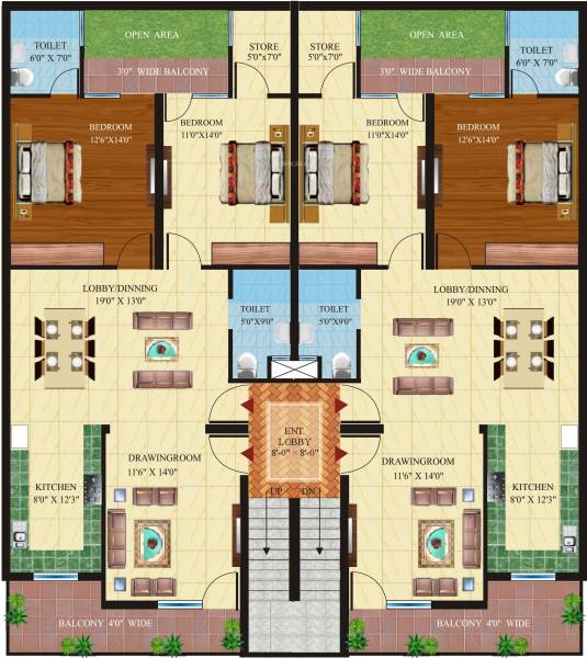 Images for Cluster Plan of Vaishno Associates Somdutt City Apartment
