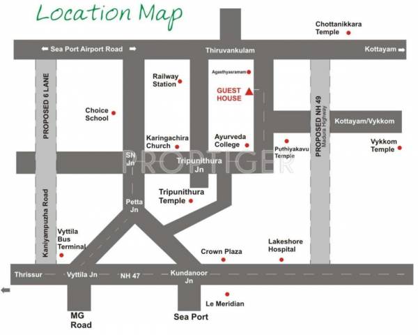 Shwas Homes Guest House Location Plan