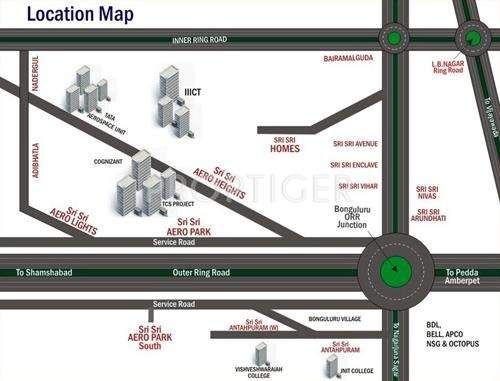 Sri Sri Gruhanirman Aero Park Location Plan