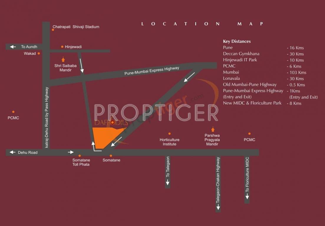 Vishhram Developers Daffodils Villas Location Plan