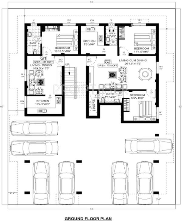 Prasanna Homes Prananya Flats Cluster Plan