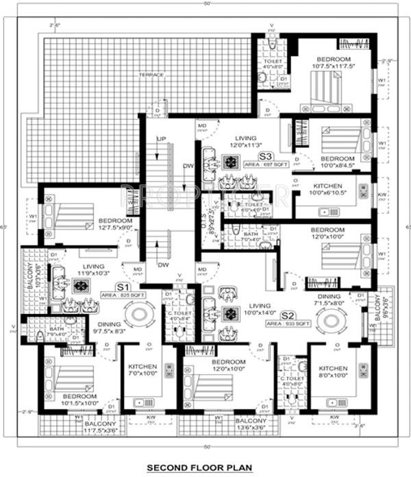 Prasanna Homes Prananya Flats Cluster Plan