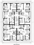 Single Tower Cluster Plan for 1st Floor Prasanna Homes Prakruthi Flats Cluster Plan