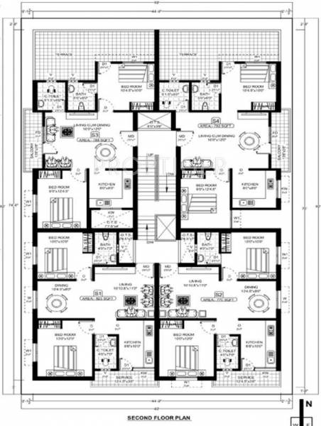Prasanna Homes Prakruthi Flats Cluster Plan
