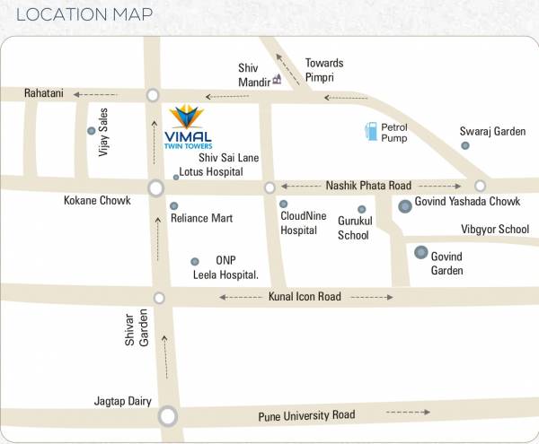  vimal-twin-towers Location Plan