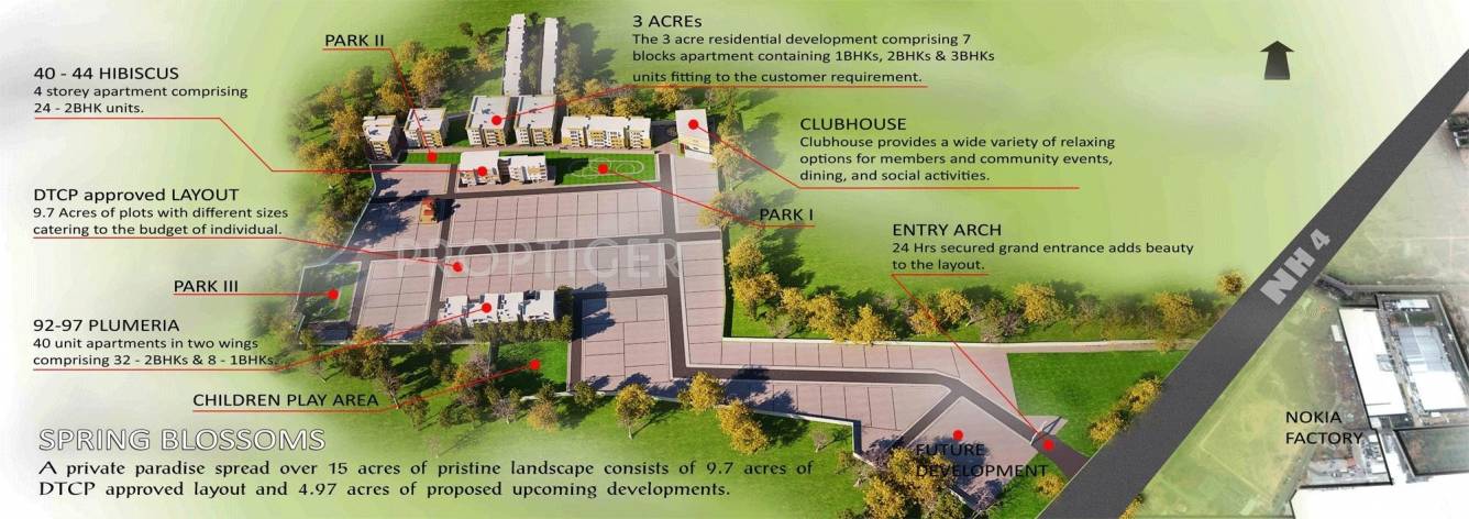 BVL Group Spring Blossoms Plots Layout Plan