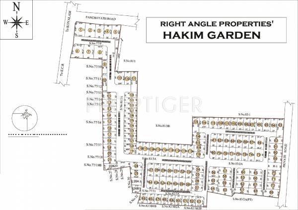 Right Angle Properties Hakim Garden Plots Layout Plan