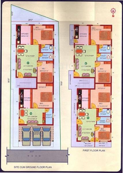 Om shakthi construction Residential Apartments Cluster Plan