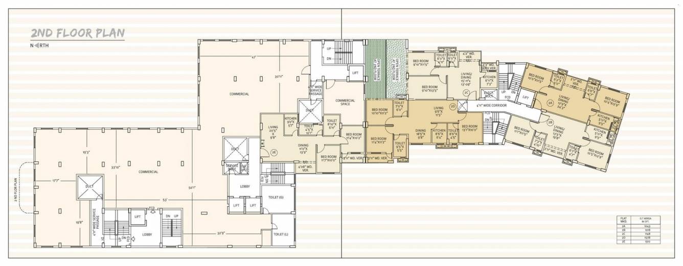  neer apartment Neer Apartment Cluster Plan for 2nd Floor
