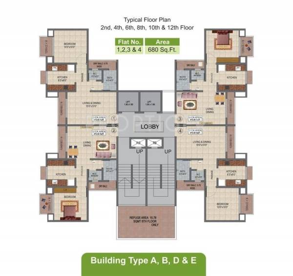  siddhi-mangal-murti-complex Building G Cluster Plan