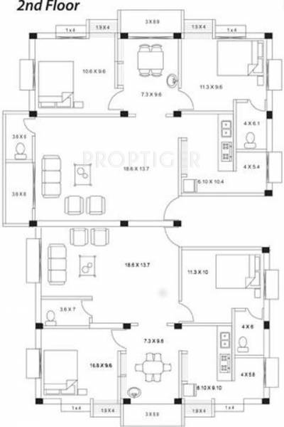 PK Builders Goldmine Residency Cluster Plan