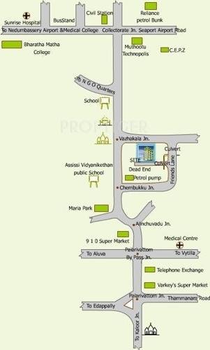 K P Varkey and V S Builders Golden Heaven Location Plan