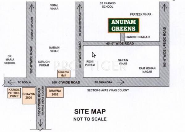 Location Plan Anupam Housing Greens Plots Location Plan