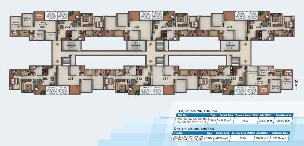 umang primo Images for Cluster Plan of Kolte Patil Umang Primo