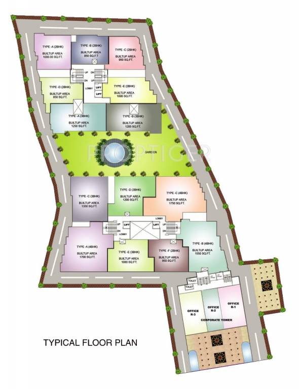 residence tower Tower 1 Cluster Plan