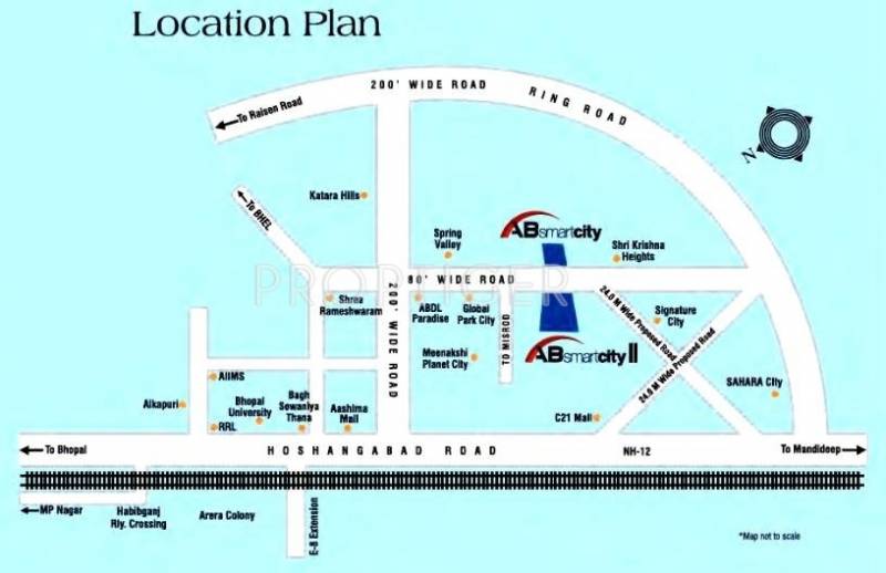 Aaradhya Bhoomika Constructions Smart City Phase I Apartments Location Plan