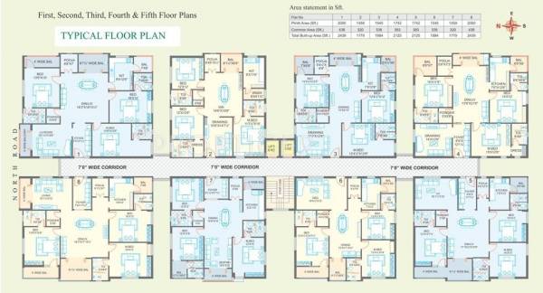 nvs-heights Single Tower Cluster Plan