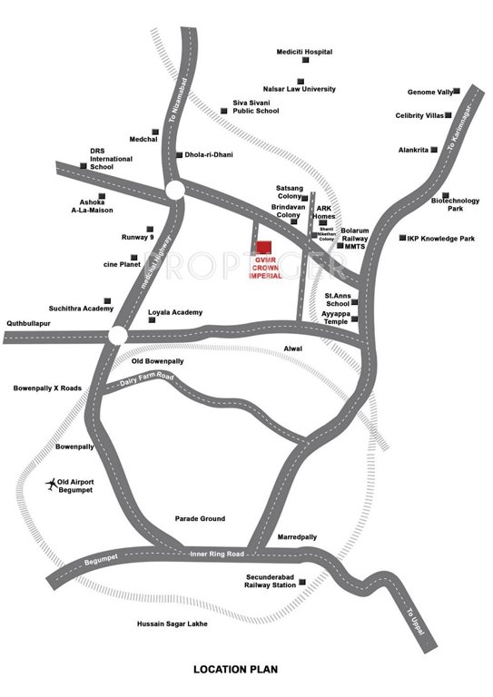 Images for Location Plan of Laxmi Infratech GVMR Crown Imperial