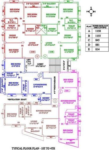 Images for Cluster Plan of Ethics Sudha Apartment