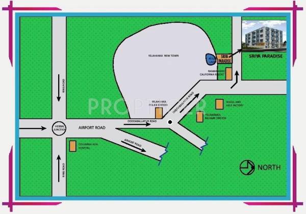 Viswas Engineers Syndicate Sriya Paradise Location Plan