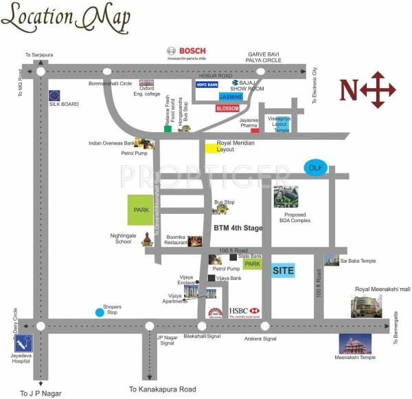 Karunya Shelters Royal Palace Location Plan